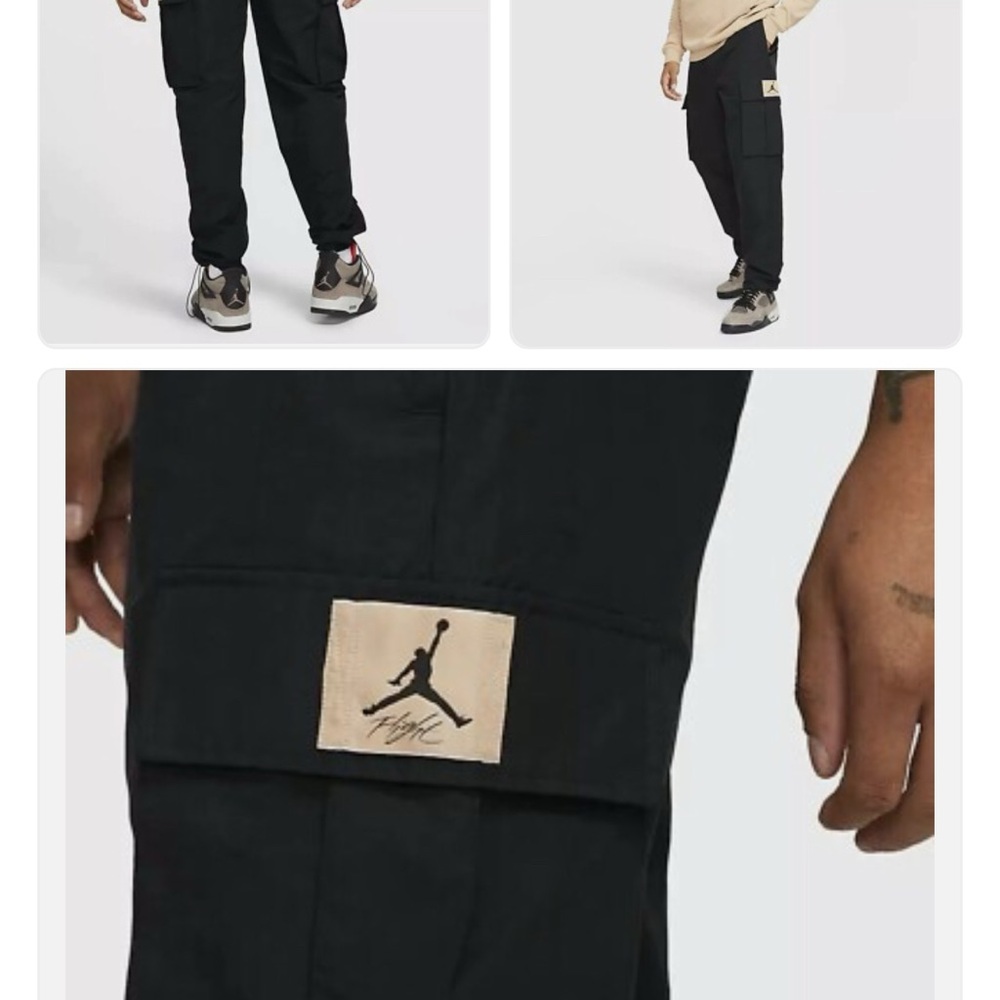 Nike Black Cargo Pants with Tan Accents